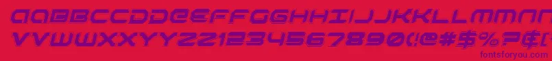 Robotaurai Font – Purple Fonts on Red Background