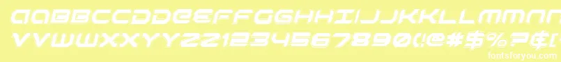 Robotaurai Font – White Fonts on Yellow Background