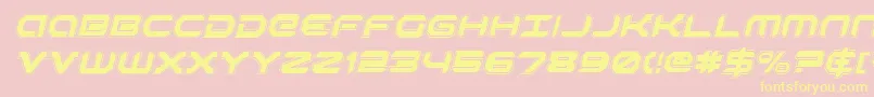 Robotaurai Font – Yellow Fonts on Pink Background