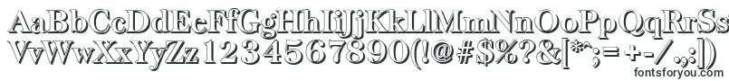 BaskervilleshadowBold-fontti – Serifeillä varustetut fontit