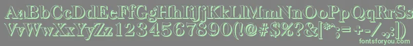 BaskervilleshadowBold Font – Green Fonts on Gray Background