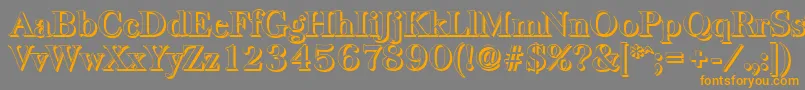 BaskervilleshadowBold Font – Orange Fonts on Gray Background