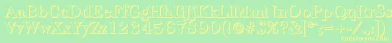 BaskervilleshadowBold Font – Yellow Fonts on Green Background