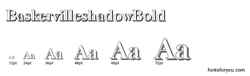 BaskervilleshadowBold Font Sizes