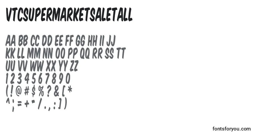 Шрифт Vtcsupermarketsaletall – алфавит, цифры, специальные символы