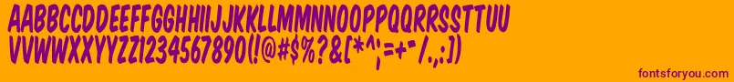 Vtcsupermarketsaletall Font – Purple Fonts on Orange Background