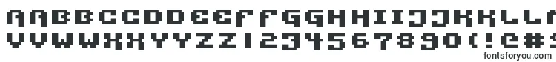 PixelTechnology+-fontti – venytetyt fontit