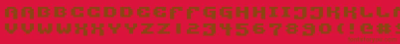PixelTechnology+ Font – Brown Fonts on Red Background