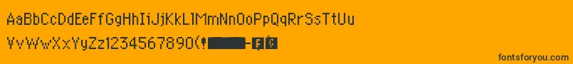 PkmnMysteryDungeon Font – Black Fonts on Orange Background