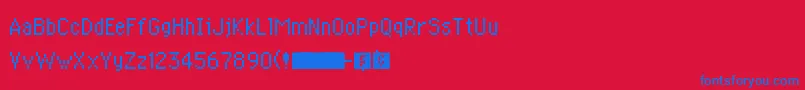 PkmnMysteryDungeon Font – Blue Fonts on Red Background