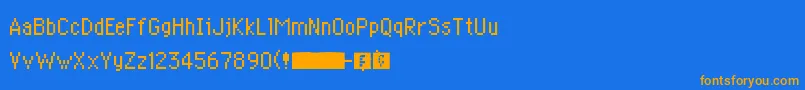 PkmnMysteryDungeon Font – Orange Fonts on Blue Background