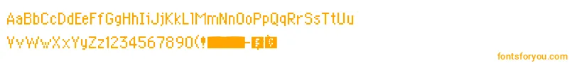 PkmnMysteryDungeon Font – Orange Fonts on White Background