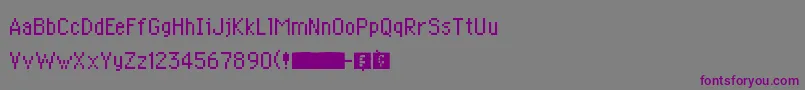 Шрифт PkmnMysteryDungeon – фиолетовые шрифты на сером фоне