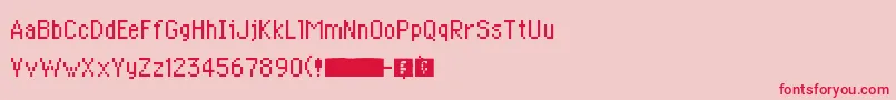 PkmnMysteryDungeon Font – Red Fonts on Pink Background