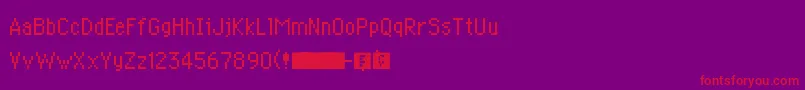 PkmnMysteryDungeon Font – Red Fonts on Purple Background