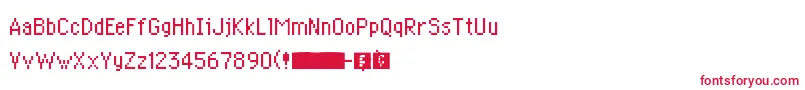 PkmnMysteryDungeon Font – Red Fonts on White Background