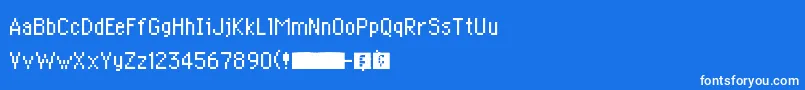 PkmnMysteryDungeon Font – White Fonts on Blue Background