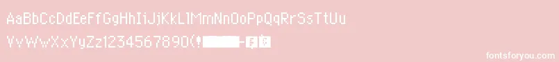 PkmnMysteryDungeon Font – White Fonts on Pink Background