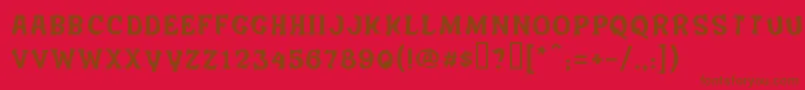 Salemergotism Font – Brown Fonts on Red Background