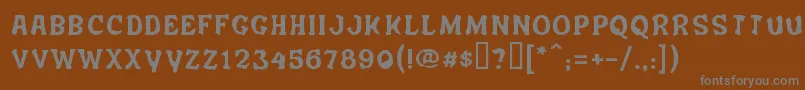 Шрифт Salemergotism – серые шрифты на коричневом фоне