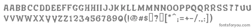 Salemergotism-fontti – harmaat kirjasimet valkoisella taustalla
