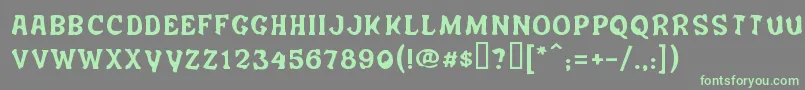 Salemergotism-fontti – vihreät fontit harmaalla taustalla