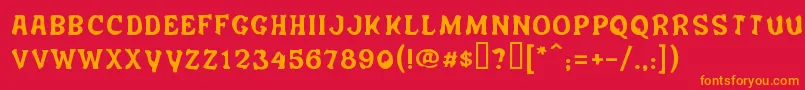 Salemergotism Font – Orange Fonts on Red Background