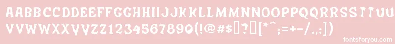 fuente Salemergotism – Fuentes Blancas Sobre Fondo Rosa