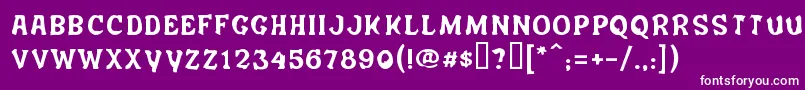 フォントSalemergotism – 紫の背景に白い文字