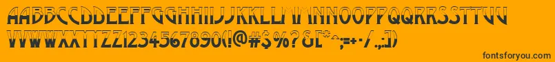 AModernobw Font – Black Fonts on Orange Background