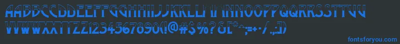 AModernobw Font – Blue Fonts on Black Background