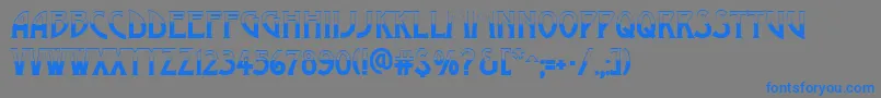 Czcionka AModernobw – niebieskie czcionki na szarym tle