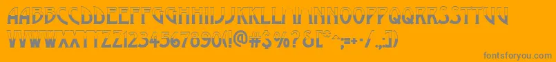 AModernobw-Schriftart – Graue Schriften auf orangefarbenem Hintergrund