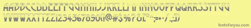 フォントAModernobw – 黄色の背景に灰色の文字