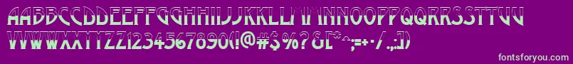AModernobw Font – Green Fonts on Purple Background