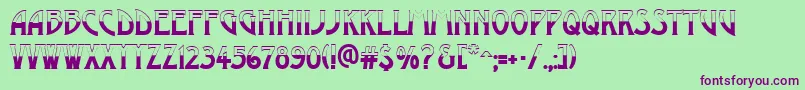 AModernobw Font – Purple Fonts on Green Background