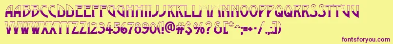 AModernobw Font – Purple Fonts on Yellow Background
