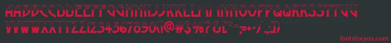 AModernobw Font – Red Fonts on Black Background