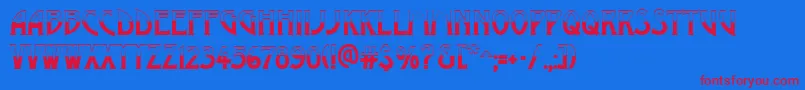 AModernobw Font – Red Fonts on Blue Background