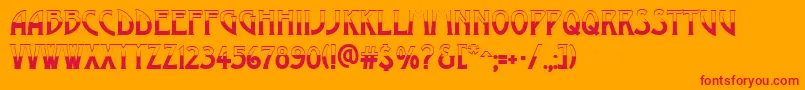 AModernobw Font – Red Fonts on Orange Background