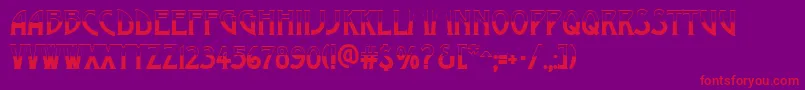 AModernobw Font – Red Fonts on Purple Background