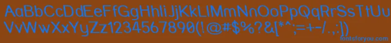 Strvarr Font – Blue Fonts on Brown Background