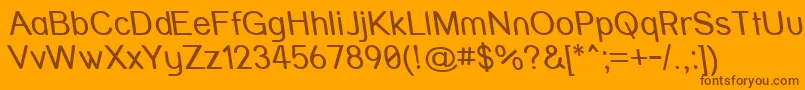 Шрифт Strvarr – коричневые шрифты на оранжевом фоне