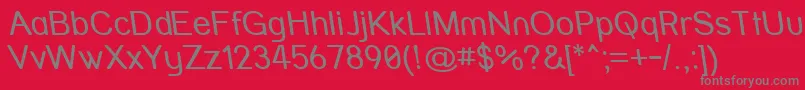Strvarr Font – Gray Fonts on Red Background