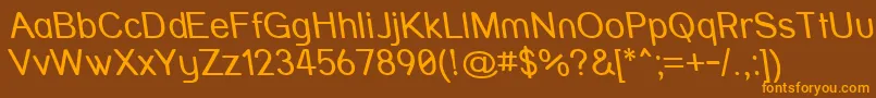 Strvarr Font – Orange Fonts on Brown Background