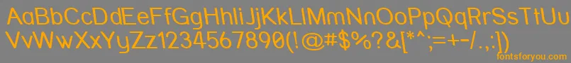 Strvarr-Schriftart – Orangefarbene Schriften auf grauem Hintergrund