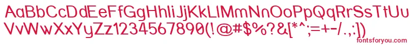 Strvarr Font – Red Fonts on White Background