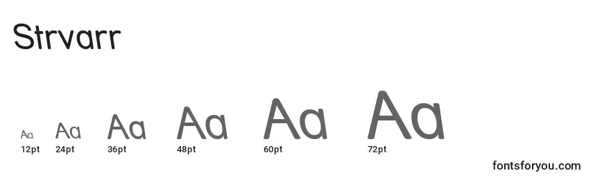 Strvarr Font Sizes