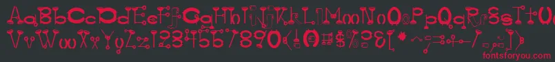 Watercloset Font – Red Fonts on Black Background