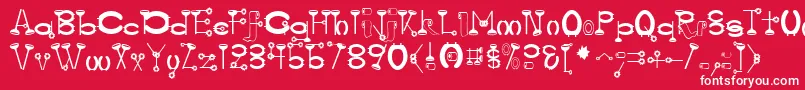 Watercloset Font – White Fonts on Red Background